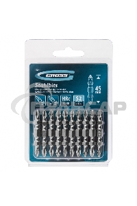 Набор бит двухстор., PH2-PH1х45мм, сталь S2, 10шт. Gross