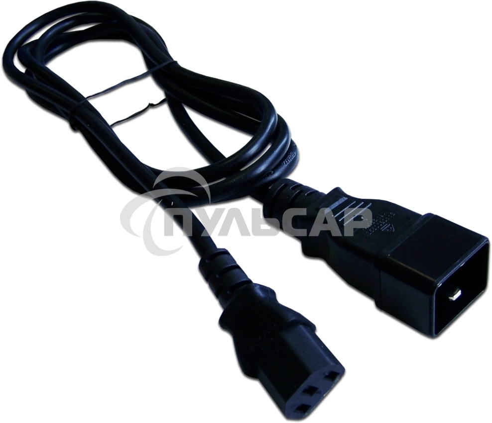 Шнур питания Lanmaster С13-C20, 3х0.75, 220В, 10А, черный, 0.5 метра