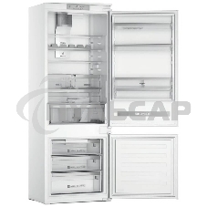 Встраиваемый холодильник Whirlpool SP40812EU2 70 см, 193.5х54.3х69 см, 299/101 л, зона свежести, сенсорное управление, технология 6 SMYSL FreshControl, перенавешиваемые дверцы, скользящие направляющие, Италия