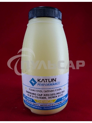 Тонер SAMSUNG CLP 320/325/360/365, CLX 3170/3305, Xerox 6110 yellow, химический (фл.45г.) Katun фас. Россия
