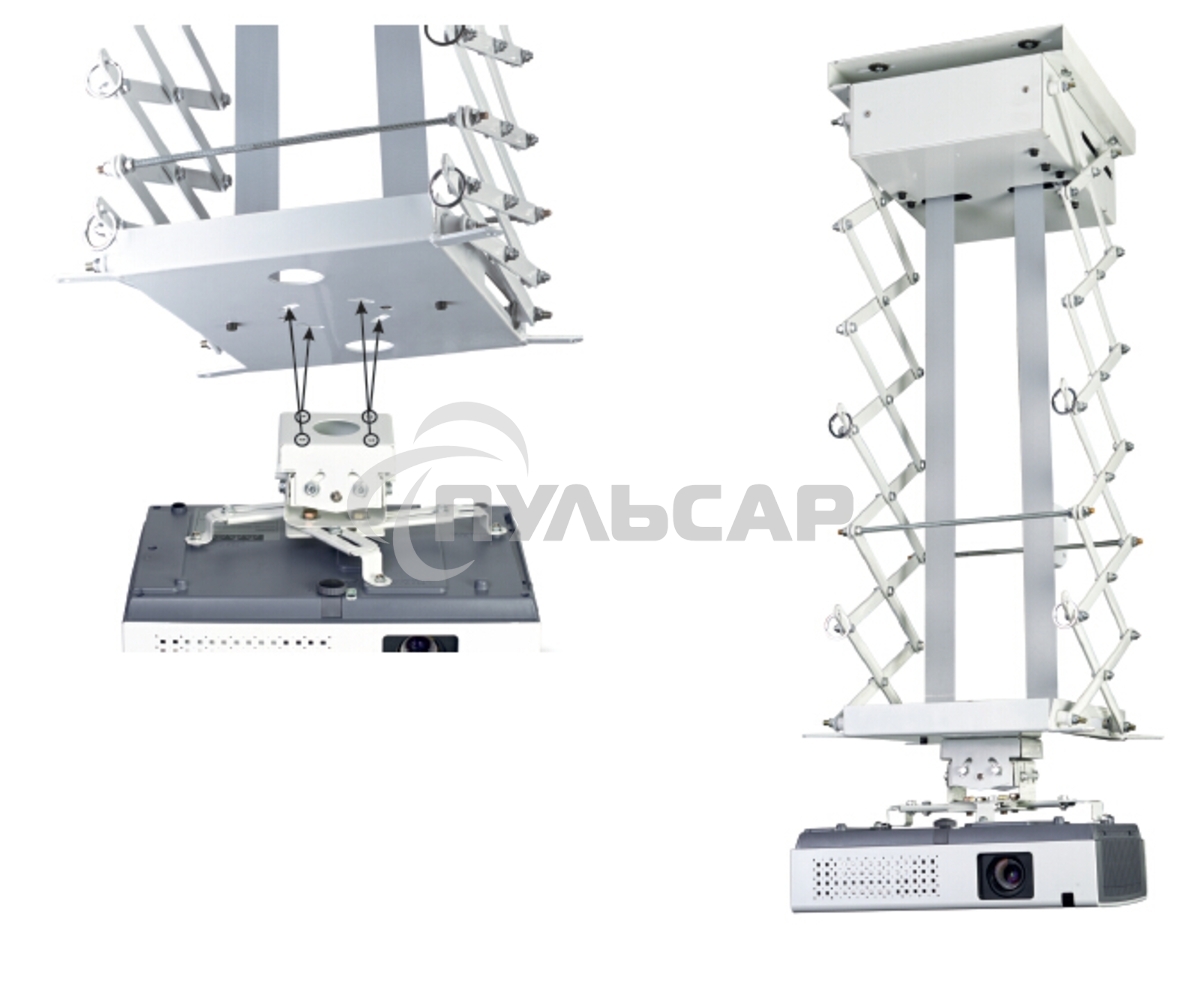 Моторизованный потолочный лифт для проектора 200см, цв. белый