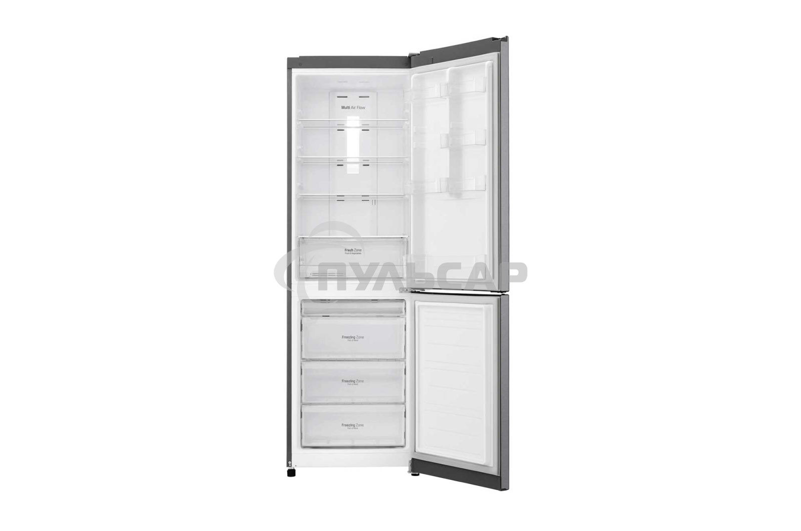 Холодильник LG GA-B419SLGL графит двухкамерный 223/79л морозилка снизу, No Frost