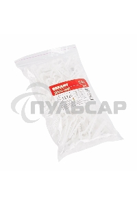 Дюбель-хомут нейлоновый прямоугольный Rexant 6-12 мм, белый, упаковка 100 шт.