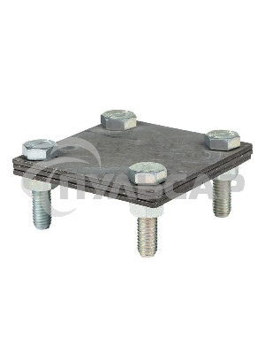 Зажим полоса 40 - полоса 40 (3 пластины 70х70мм) HZ PROxima EKF lp-g3105