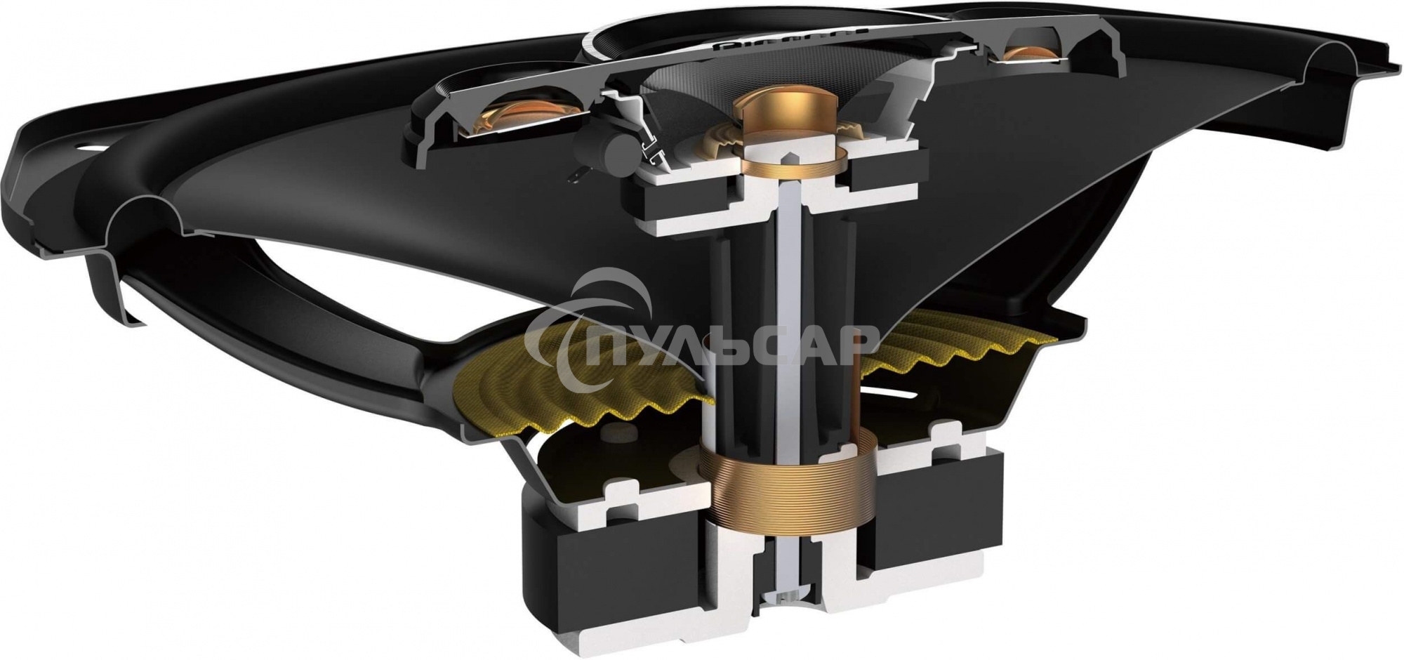 Колонки автомобильные Pioneer TS-A6968S 450Вт 92дБ 4Ом 15x23см (6x9дюйм) (ком.:2кол.) коаксиальные четырехполосные