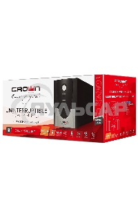 Источник бесперебойного питания CROWN ИБП CMU-SP800EURO 800VA, металл,1x12V/9AH, розетки 3*EURO+1*IEC bybas CM000001492