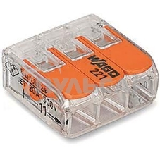 Клемма универс. компактная 3х(0.14-4.0) WAGO 221-413