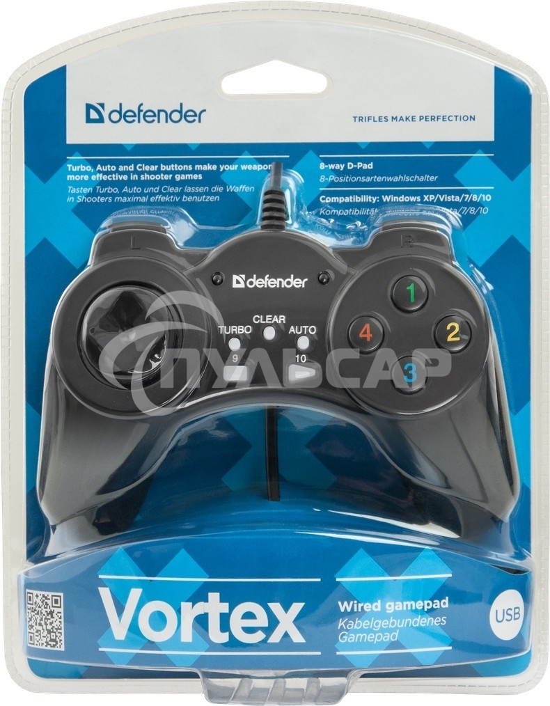Геймпад Defender Vortex USB, 13 кнопок