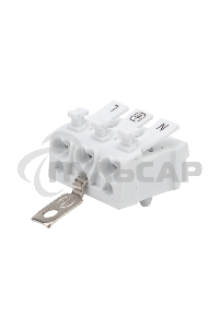 Клемма пружинная соединительная КСП 3-полюсная с заземлением и с монтажными ножками (100 шт./уп.) Rexant