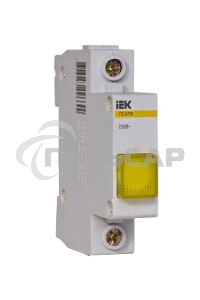 Лампа сигнальная ЛС-47М жел. ИЭК MLS20-230-K05