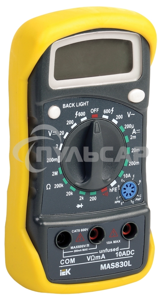Мультиметр цифровой Master MAS830L ИЭК TMD-3L-830