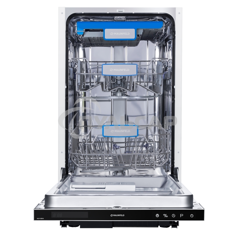 Встраиваемая посудомоечная машина Maunfeld MLP-08IM, черный, 44.8 см, 10 компл., 47 дБ, класс A++