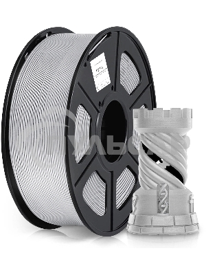 Пластик для принтера 3D Cactus CS-3D-PETG-1KG-SILVER PETG d1.75мм 1кг L316м 1цв.