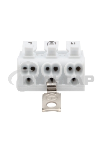 Клемма пружинная соединительная КСП 3-полюсная с заземлением и с монтажными ножками (100 шт./уп.) Rexant