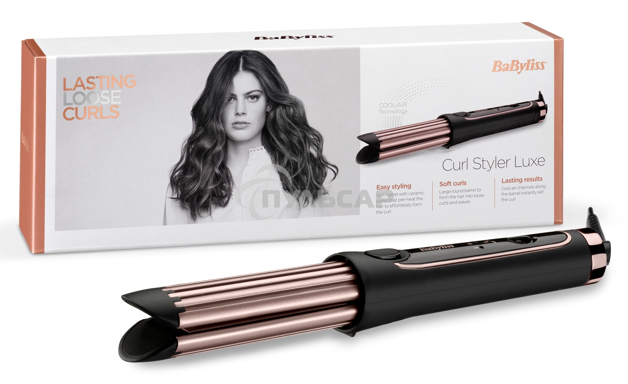 Щипцы Babyliss C112E макс.темп.:200С покрытие:кварц-керамическое черный