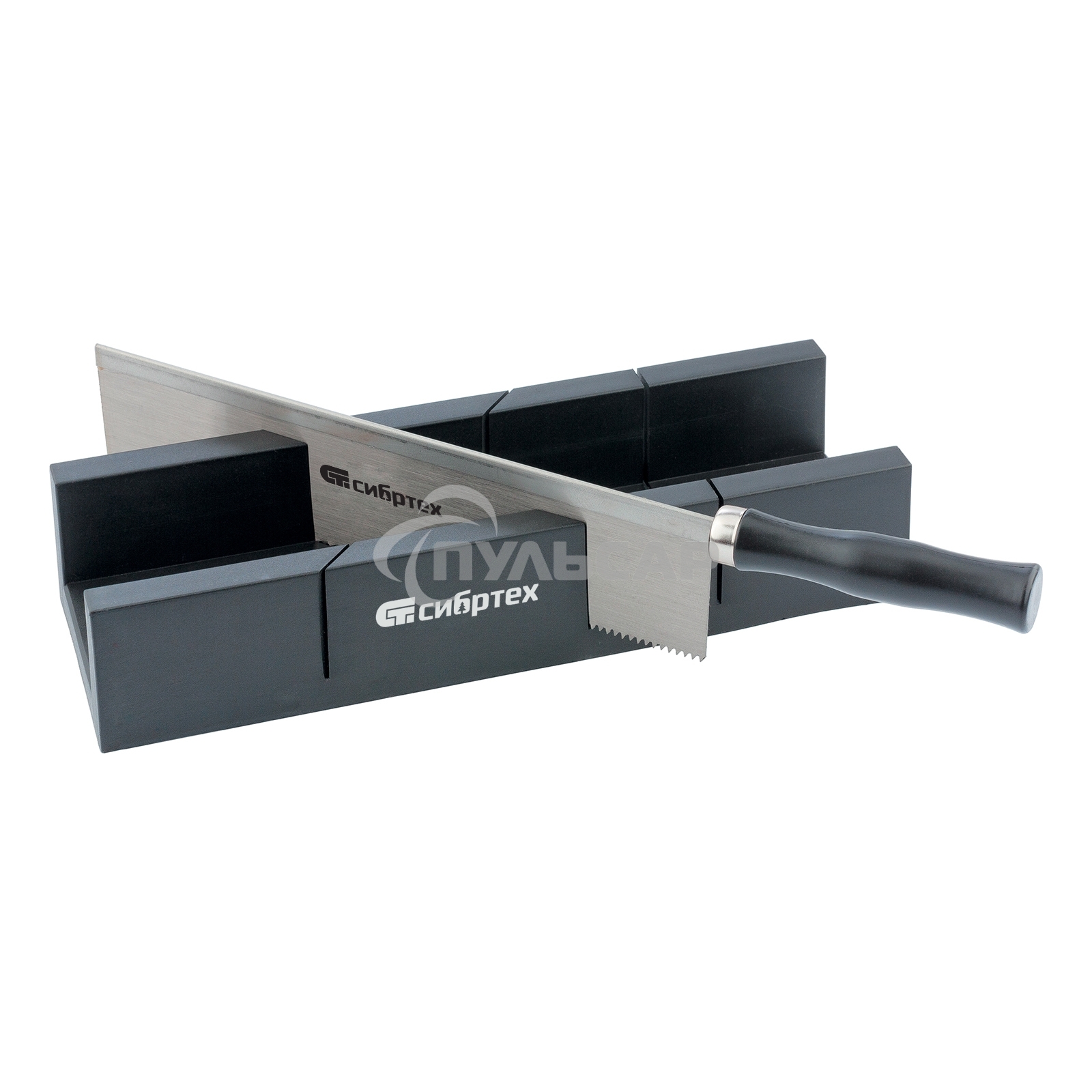 Стусло пластиковое 300х60 мм, пила 250 мм Сибртех