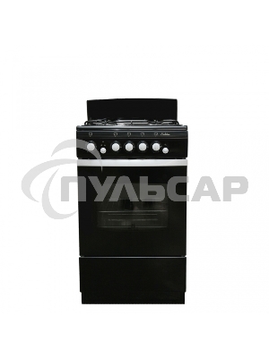 Плита газовая De Luxe 5040.36Г (КР) черный, конфорок 4 шт, духовка 43 л, 50 см x 85 см x 50 см