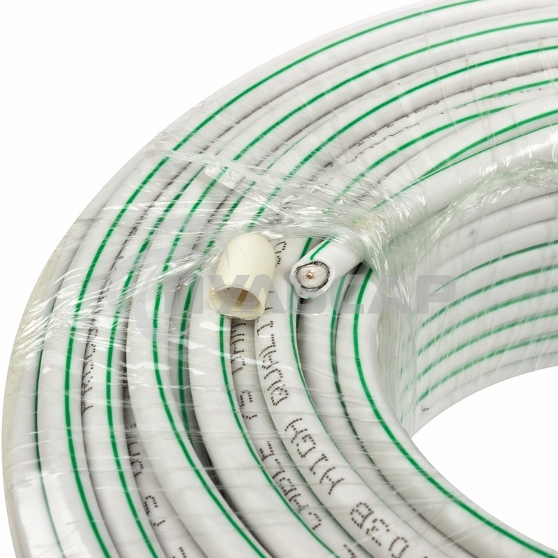 Кабель коаксиальный PROconnect SAT 703B, 75 Ом, CCS/Al/Al, 75%, бухта 50 м, белый