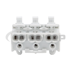 Клемма пружинная соединительная КСП 3-полюсная с заземлением и с монтажными ножками (100 шт./уп.) Rexant