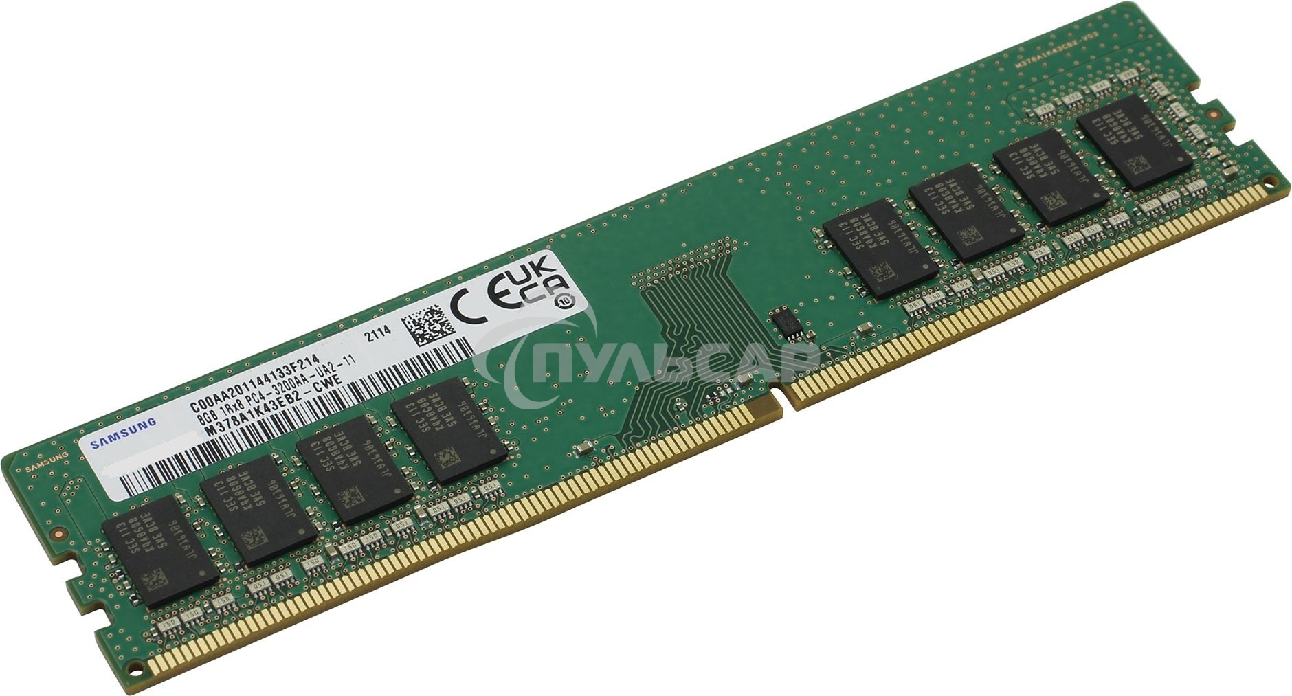 Оперативная память Samsung, DDR4, 8Gb (1x8Gb), 3200MHz, CL21, DIMM, OEM