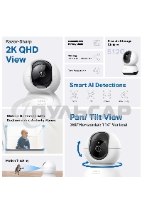 Камера видеонаблюдения умная домашняя поворотная TP-Link Tapo C220
