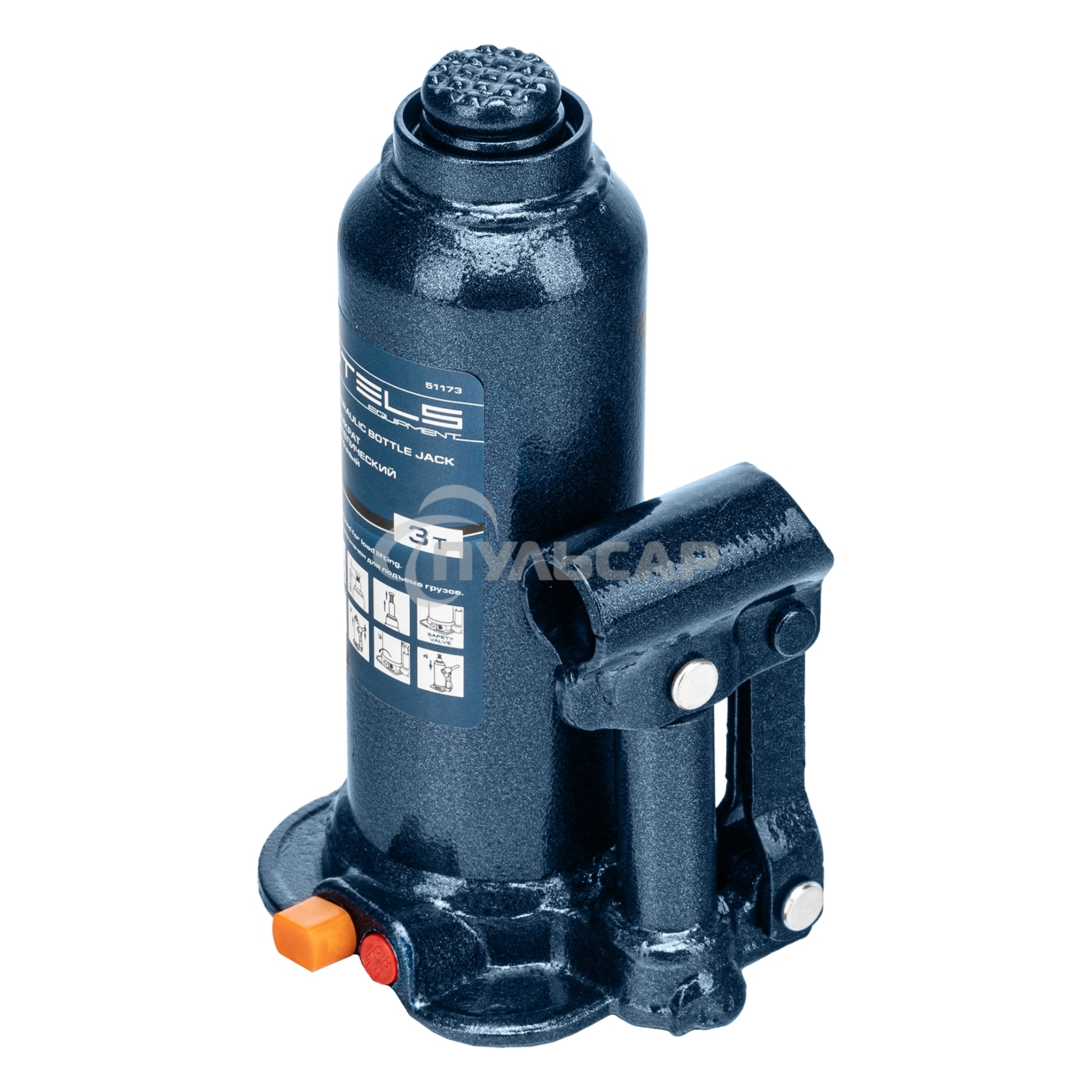 Домкрат гидравлический бутылочный, 3 т, h подъема 188–363 мм, в пласт. кейсе Stels