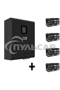 Комплект Источник бесперебойного питания EX296003RUS + батарея 150Aч EX282990RUS 4шт ExeGate FineSine SX-3000.LCD.AVR.2SH.T + батарея ExeGate DT 12150 (12В, 150Ач) 4шт