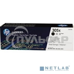 Картридж лазерный HP CE410XD черный двойная упаковка для CLJ Pro 300 Color M351 /Pro 400 Color M451/Pro 300 Color MFP M375/Pro 400 Color MFP M475 2 х 4000стр.