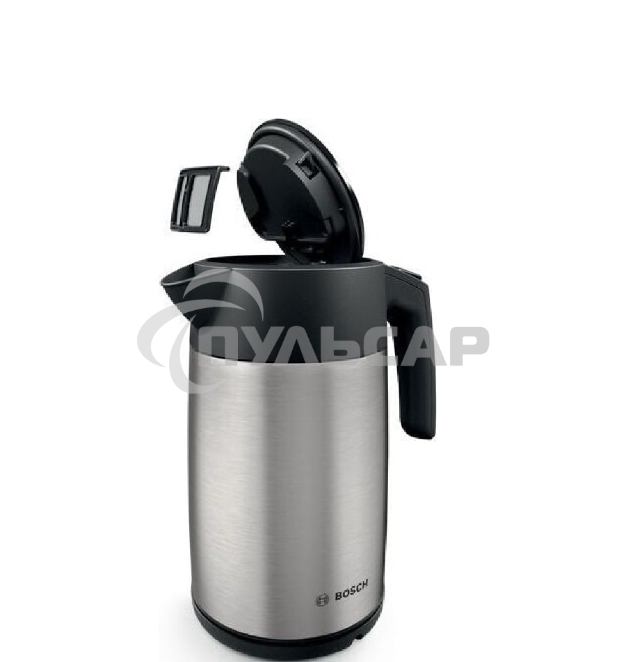 Чайник электрический Bosch TWK7L460, 1,7л, 2400 Вт., нерж.сталь, шкала уровня воды
