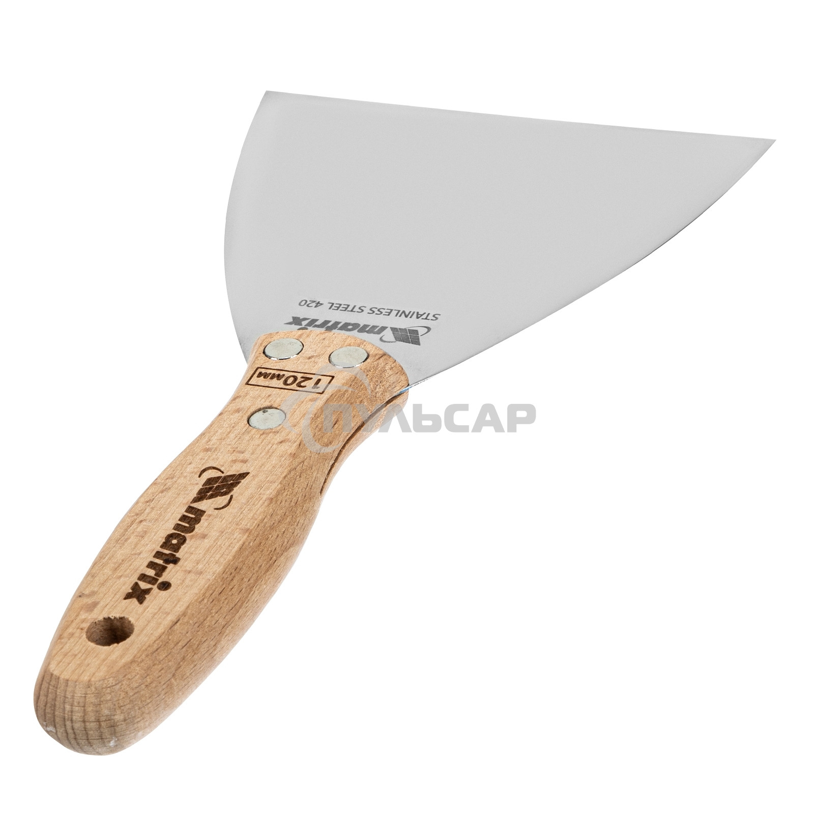 Шпательная лопатка Matrix из нержавеющей стали, 120 мм, буковая рукоятка, EFP