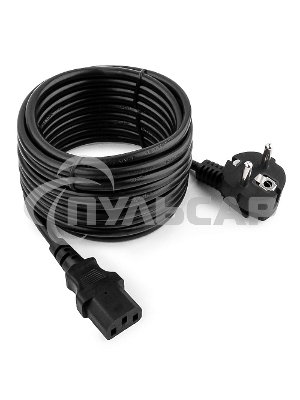 Кабель Gembird Power 250V 10A EUR, VDEКабель питания сетевой, Евровилка, заземление, 5m (PC-186-VDE-5M)