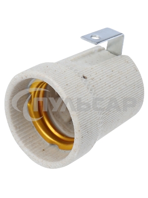 Патрон керамический E27 с держателем Rexant