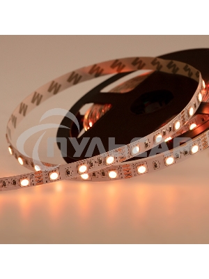 Лента светодиодная открытая, 10 мм, IP23, SMD 5050, 60 LED/m, 12 V, цвет свечения RGB