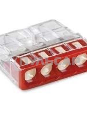 Клемма 4х(0.5-2.5мм) 4-х проводн. для распред. короб. (с контактн. пастой 