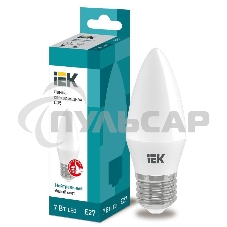 Лампа светодиодная ECO C35 свеча 7Вт 230В 4000К E27 ИЭК LLE-C35-7-230-40-E27