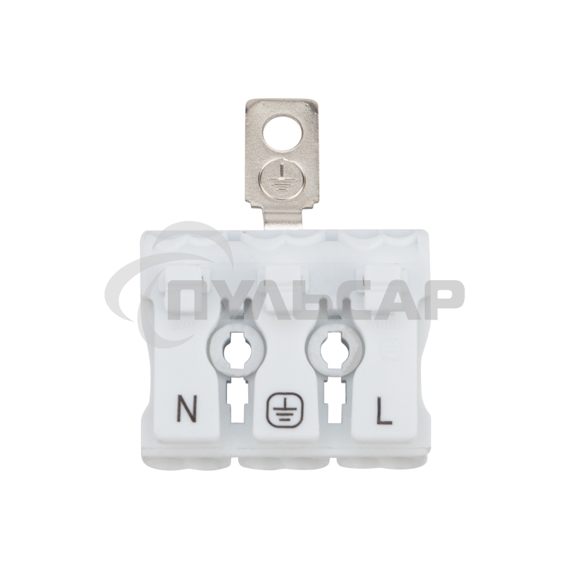 Клемма пружинная соединительная КСП 3-полюсная с заземлением и с монтажными ножками (100 шт./уп.) Rexant