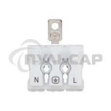 Клемма пружинная соединительная КСП 3-полюсная с заземлением и с монтажными ножками (100 шт./уп.) Rexant