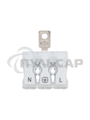 Клемма пружинная соединительная КСП 3-полюсная с заземлением и с монтажными ножками (100 шт./уп.) Rexant