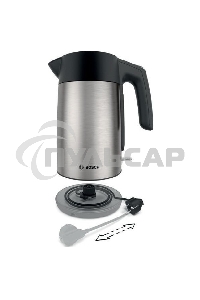 Чайник электрический Bosch TWK7L460, 1,7л, 2400 Вт., нерж.сталь, шкала уровня воды