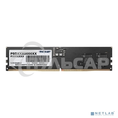 Оперативная память Patriot Signature, DDR5, 8Gb (1x8 Gb), 5200 MHz, CL42, DIMM
