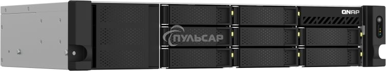 Сетевое хранилище SMB QNAP TS-873AeU-RP-4G NAS 8 HDD trays, 2x 2.5 GbE. 64-bit 4-core AMD V1500B 2,2 GHz, 4 Gb. RAM (1*4 Gb) up to 32Gb (2*16 Gb), 2 x M2 2280 (PCIe Gen3 x 1), 2xPSU W/o rail kit RAIL-B02