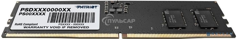 Оперативная память Patriot Signature, DDR5, 8Gb (1x8 Gb), 5200 MHz, CL42, DIMM