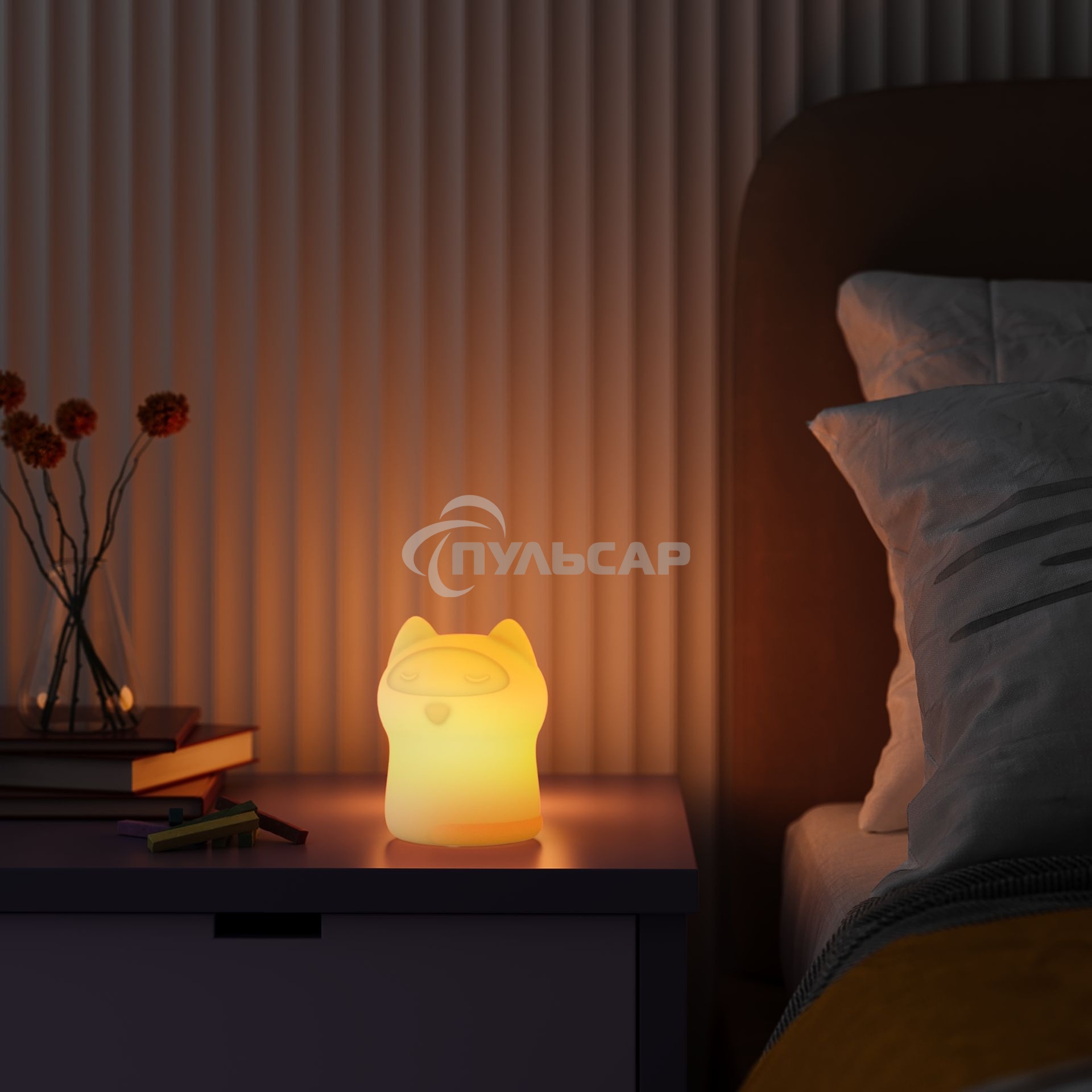 Умный детский ночник Кошка, товарный знак SBER SBDV-00125
