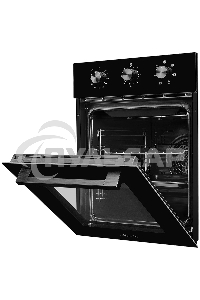 Встраиваемый духовой шкаф Monsher MOE 4563 Noir, электрический, High-Tech, объем 50 л, конвекция, гриль, 3 стекла в дверце, съемные стекла, съемная дверца, телескопические направляющие, черный