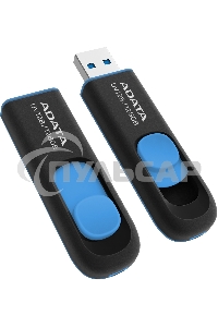 Флешка USB ADATA UV128 (AUV128-128G-RBE), 128Gb, USB 3.0, R/W 100/30, черный/синий
