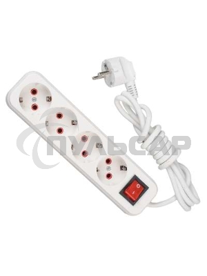 Удлинитель LEZARD 720-0403-402с/з 4входа 3м с выключателем серии LILA