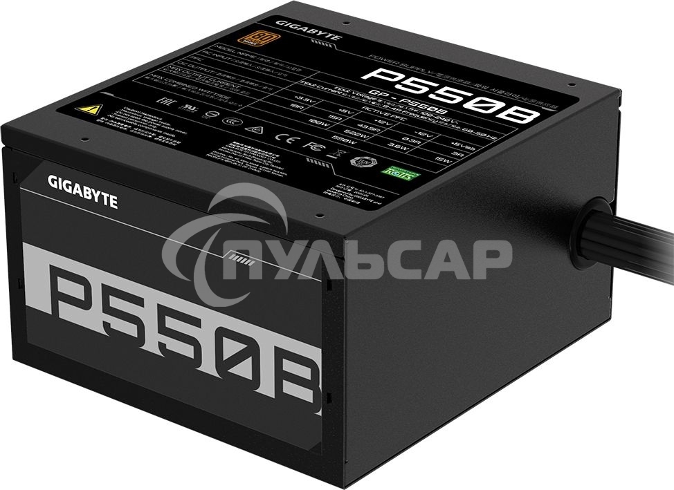 Блок питания Gigabyte GP-P550B, 550Вт, 80 PLUS Bronze, 120мм, черный