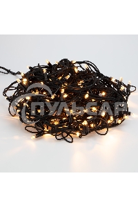Гирлянда Neon-night Айсикл (Бахрома) светодиодная 5х0,7 м, 152 LED, черный провод каучук, теплое белое свечение