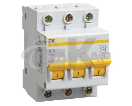 Выключатель автоматический модульный 3п C 40А 4.5кА ВА47-29 ИЭК MVA20-3-040-C