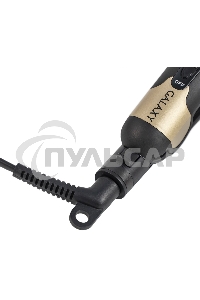 Щипцы для волос Galaxy Line GL 4519, черный, 40 Вт, максимальная температура 180°С, керамическое покрытие поверхностей, индикатор работы, ножка-подставка для обеспечения защиты от нагрева поверхности стола, шнур питания, вращающийся на 360°, подвесная пет